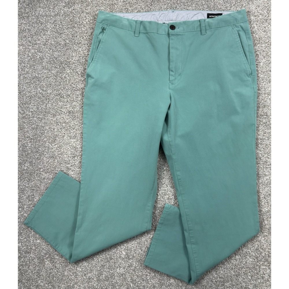 Bonobos Mens 38x32 (Fits 38x30.5) Stretch Washed Chino Pants Straight Fit Casual